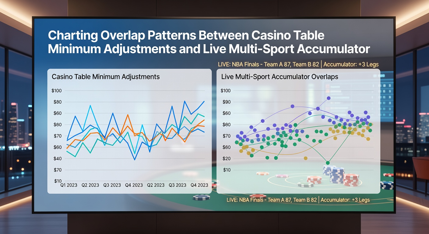 Digital display boards at an integrated resort sportsbook highlighting live accumulator options next to nearby gaming tables