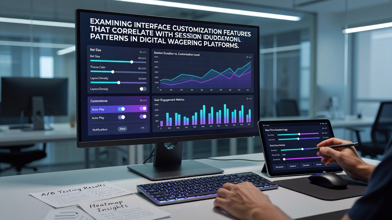 Digital wagering platform showing customizable dashboard layout and color themes