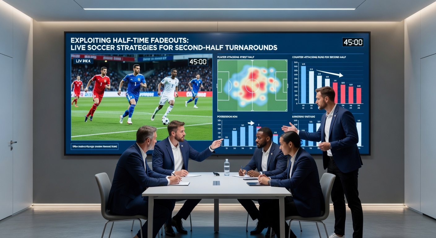 Live betting interface displaying shifting odds for a soccer second-half comeback, with graphs showing momentum change